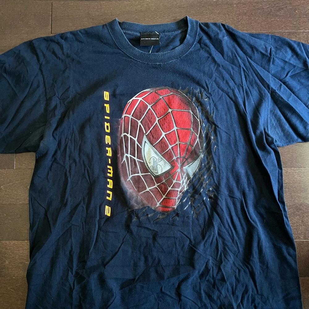 Vintage Spider-Man 2 Promo 2004 Big Graphic Marvel Movie T-Shirt